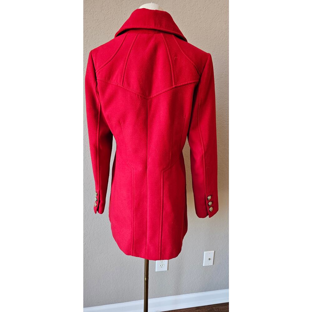 Jessica Simpson Red Stretch Solid Button Fit & Fl… - image 5